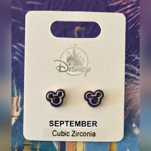 Mickey Mouse September Birthstone Earrings